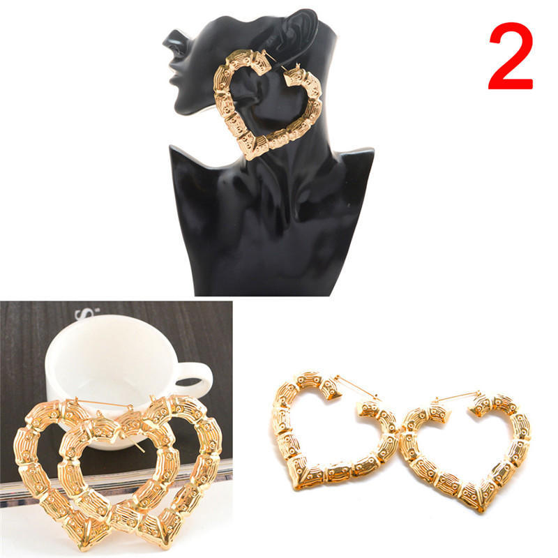 Large Bamboo Earrings Hip-Hop Earrings Ladies Hoop / Hoops Ear Circle