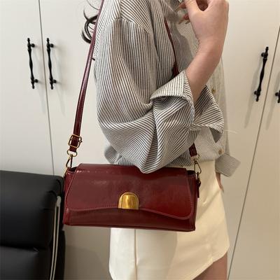 New Simple Design Solid Color Women's Shoulder Bag Fashion Trend Underarm Bag Urban Elegance Messenger Bag Women