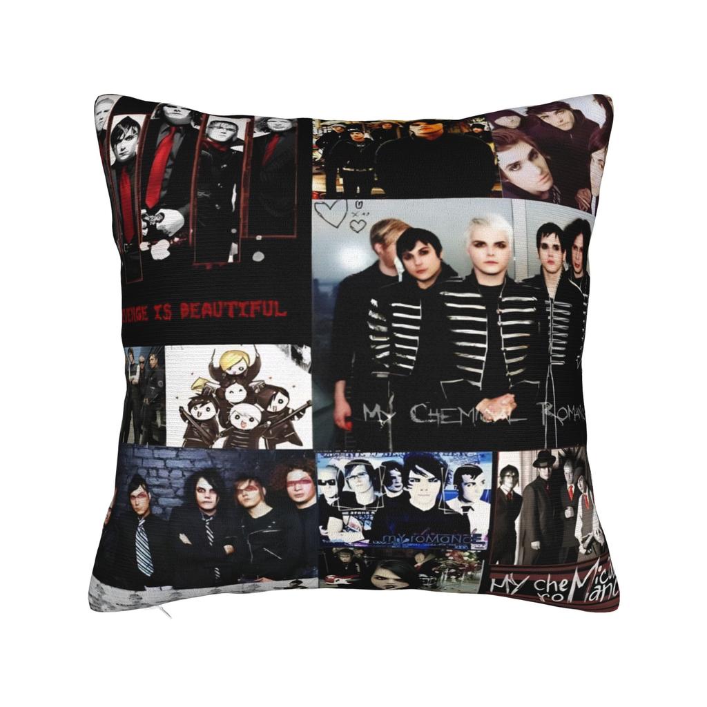 My Chemical Romance Rock Pillowcases Music Cute Funny Pillow Case For Sofa Couch Bed Living Room Comfy Pillow Cover