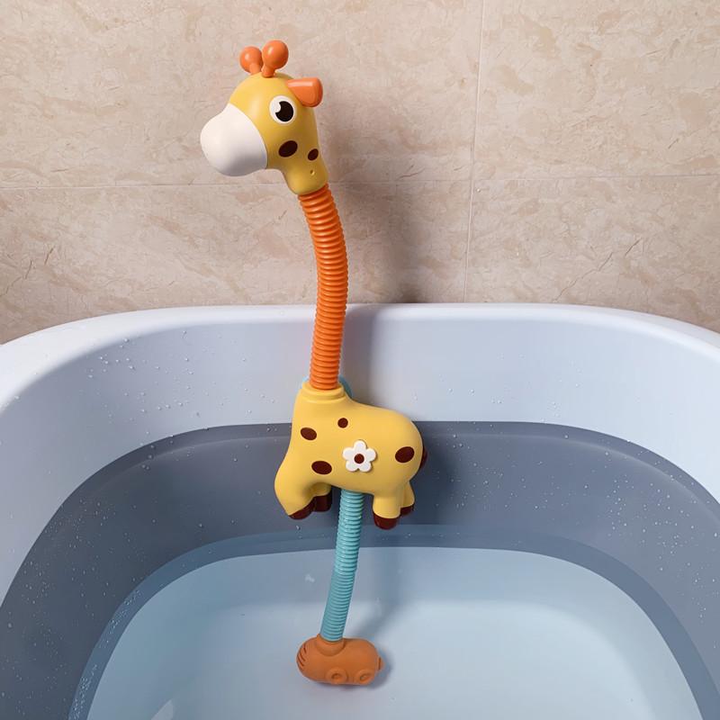 Giraffe Electric Spray Water Squirt Sprinkler Baby Bath Toys Bathtub Shower Pool Bathroom Toy for Infants Babies Toddlers Gifts