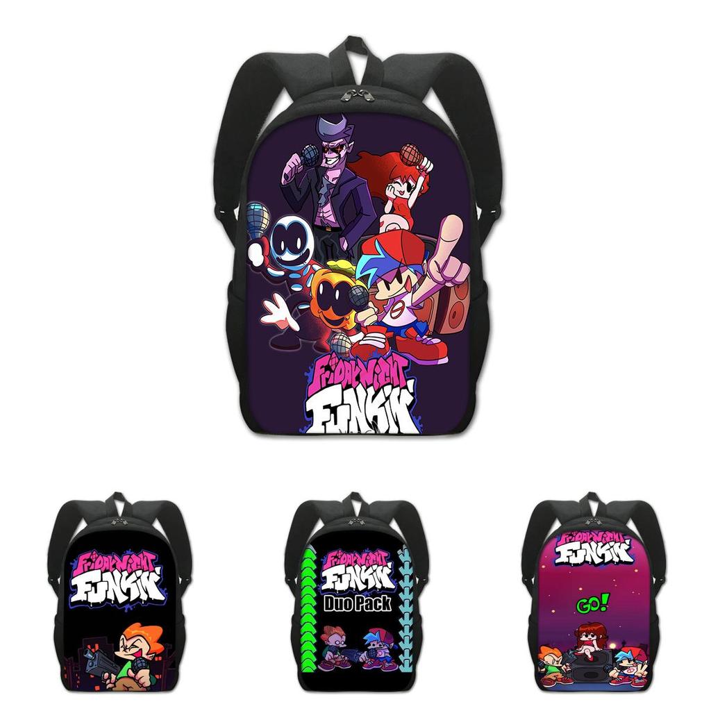 Stilvoller Freitag Nacht Funkin Rucksack Für Cartoon-Spiel-Fans Mit Verstellbaren Trägern