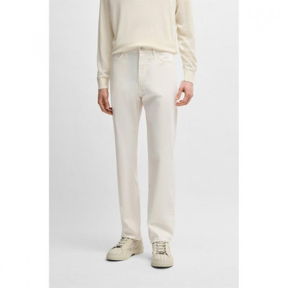 

Boss Stretch Cotton Twill Regular Fit Pants Open White 50536855118 38 32