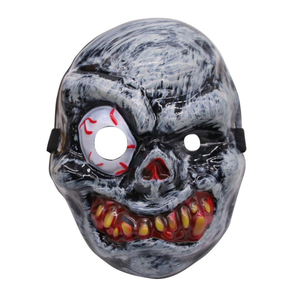 

One Eyed Halloween Ghost Mask Scary Props Ghost Headgear Ghost Headwear Costume Party серый