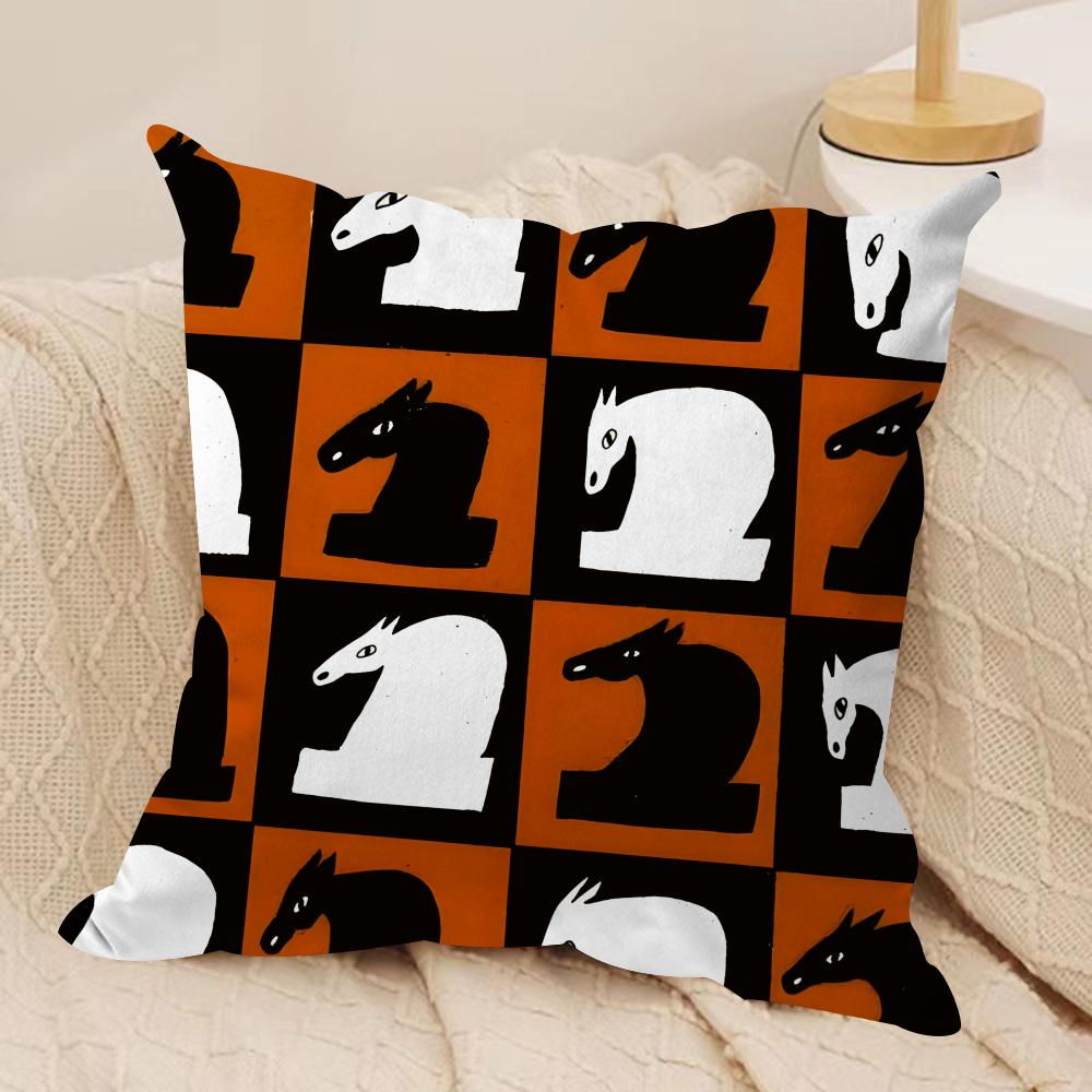 Art Abstract Illustration Cushion Cover Soft Plush Fabric Double-Sided Printed Sofa Cushion Cover for All Seasons Home DecorGift