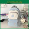 Blocked Simple Color Letter Rabbit Ear Decoration Student Casual Backpack
