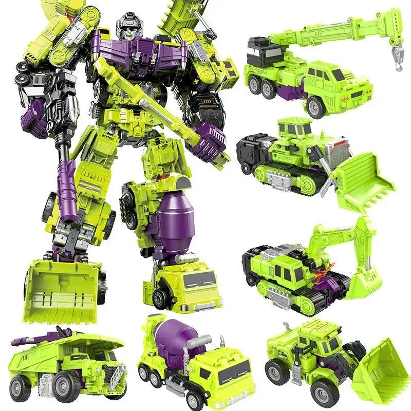 44cm JINJIANG 6 IN 1 Big Hook Transformation KO GT Devastator Action Figure Engineering Combiner Crane Gravity Figure Present Kid