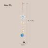 Mediterranean Handmade Wooden Starfish and Shell Wind Chime Pendant for Seaside Decor