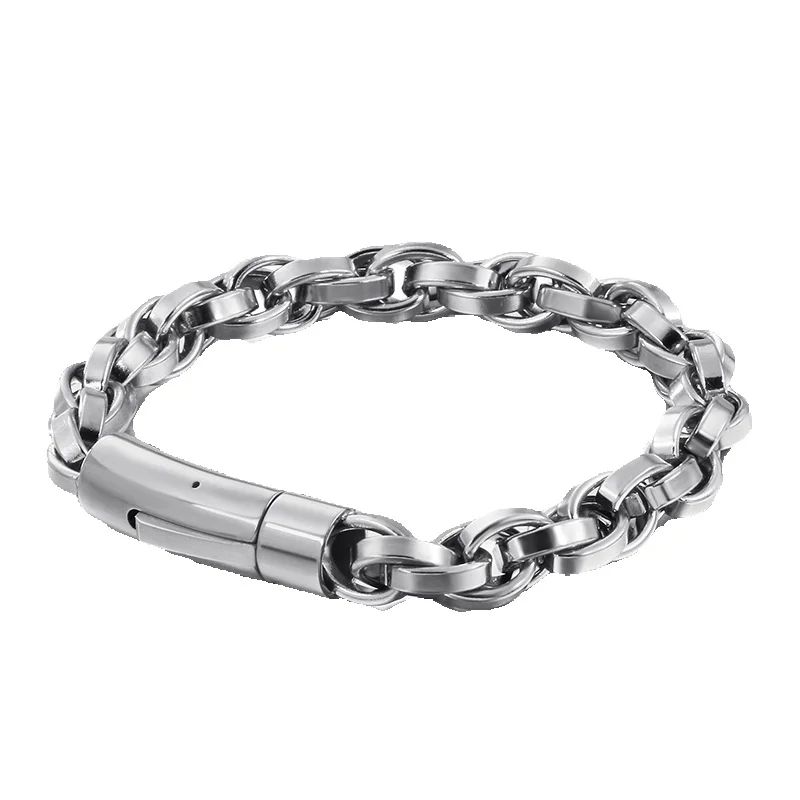 Vikings Mens Chunky Paperclip Chain Bracelets Waterproof Stainless Steel Link Wristband Birthday Gifts for Him