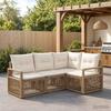 Garden Sofa Set 4 pcs. Beige Poly Rattan