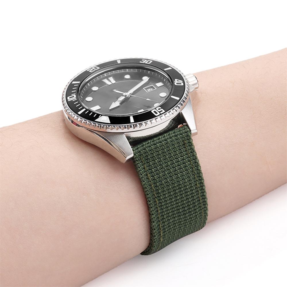 16 18 20 22 24mm Hochwertiges Canvas-Nylon-Uhrenarmband für Huawei WristBand Herren Damen Weiches Sport-Wasserfestes Armband Zubehör