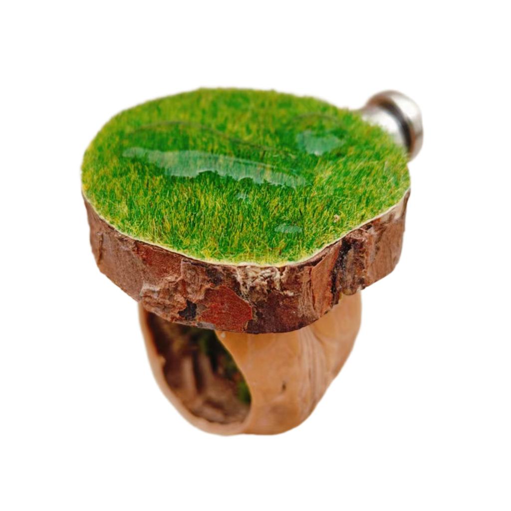Wooden Pet Hideouts Shelter Cave with Magnetic Design for Jumping Spiders and Reptiles Terrarium Landscape Accessory