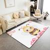 Tappeto a nido d'ape a cartoni animati, tappeto ape e fiori per bambini e bambine, tappeto geometrico con fauna selvatica volante per decorazione soggiorno e camera da letto
