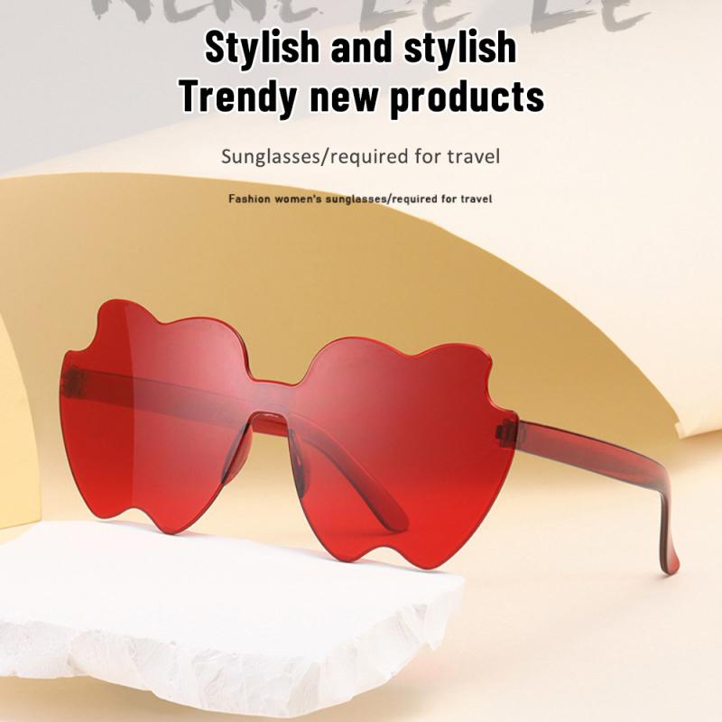 2/4/6PCS Eyewear Frameless Clear Lens Colorful Funny Gafas De Sol Shades Polarized Rimless Jelly Color Personality For Women Men