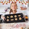 Halloween Cookie Cutters, 3D Pumpkin Bat Design Cookie Stamps, Cookie Cutter Set for Icing Decoration, Day of the Dead Decoratio