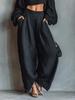 European & American Women's One-Shoulder Solid Casual Wide-Leg Pants Suit for Summer & Autumn 2026.