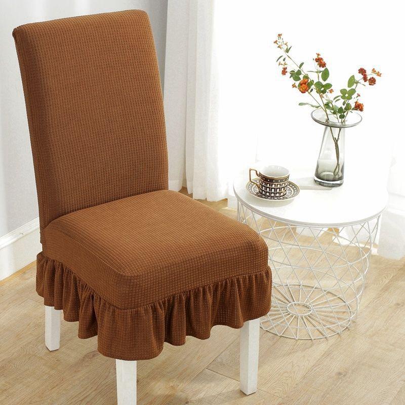 Esszimmerstuhlbezug, Jacquard-Spandex-Schonbezug, dehnbar, für Küchenstuhl, Sitz, Hotel, Bankett, elastisch