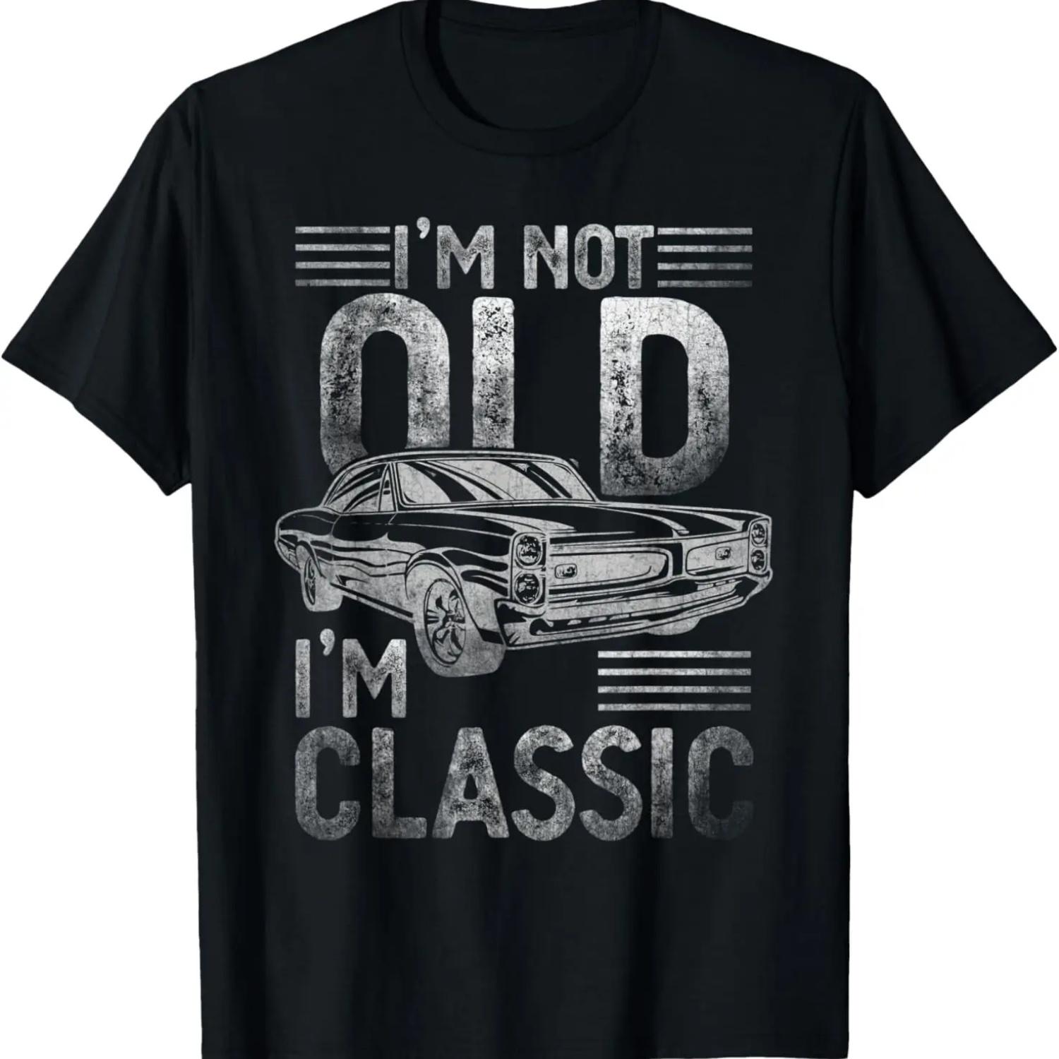 Я не старый, я классический. Смешная новинка графическая футболка для пап, дедушек S