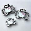 Sweet Girl KT Cat Silver Hair Clip - Korean Updo Claw for Thick Hair