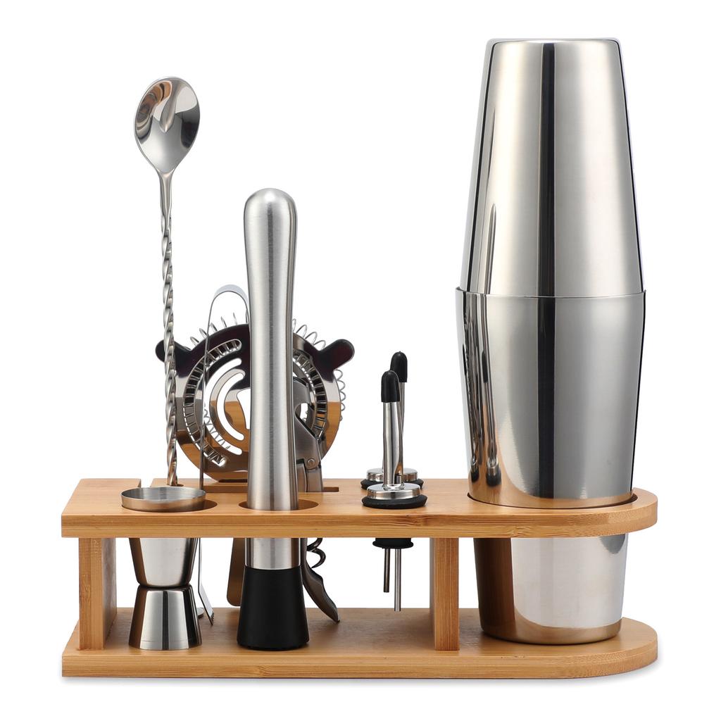 Bar Shaker Shaker Stainless Steel Japanese Shaker Semicircular Cocktail Shaker 10-Piece Set
