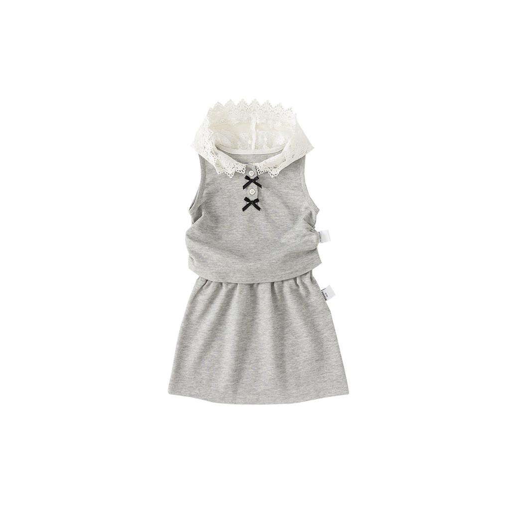 Girls Cotton Sleeveless Hoodie Outfit With Soft Fabric For Kids Summer Wear 80CM