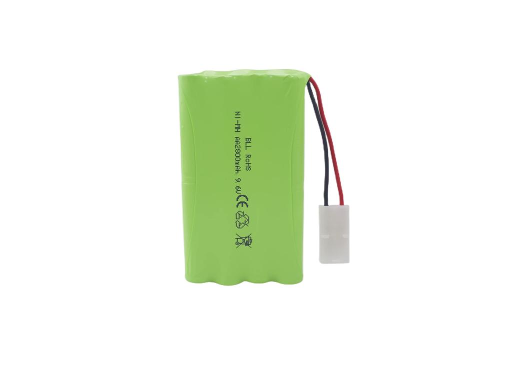 2PCS 9.6V 2800mAh AA Plug Tamiya Plug and USB Charging Cable for Remote Control Cars, Trucks, Tanks, Construction Vehicles, and RC Boats