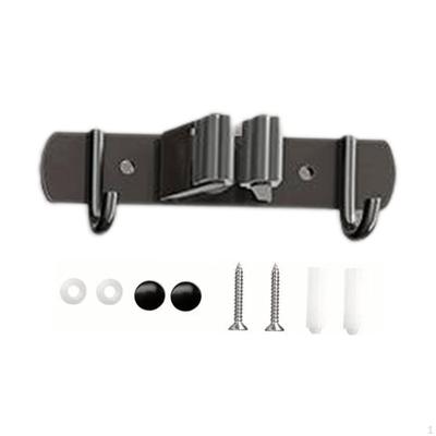 Broom Holder Hanger Garden Tool Organizer Stainless Steel Wall Mounted Anti Slip for Home