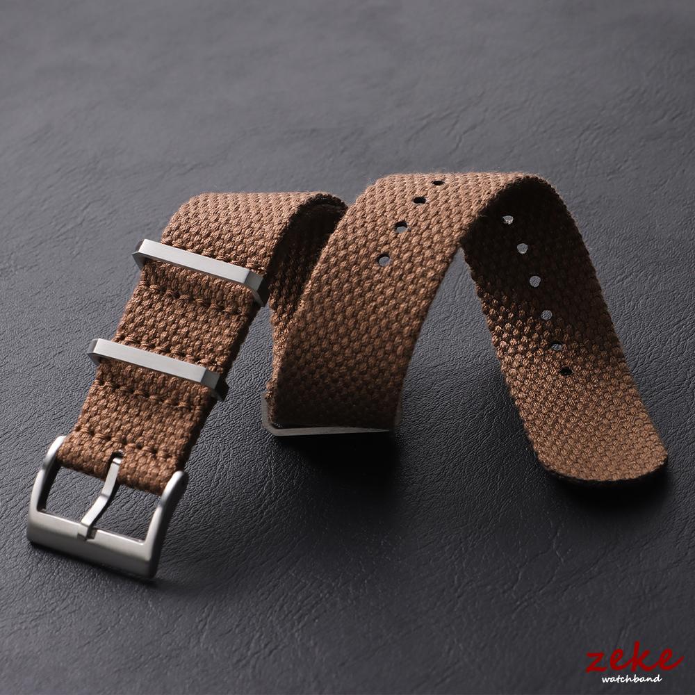 Premium-Rippenstoff-Uhrenarmband für Seiko Militärsport Gewebtes Nylon-Uhrenarmband für Omega 20mm 22mm Einteiliges Gewebe-Uhrenarmband