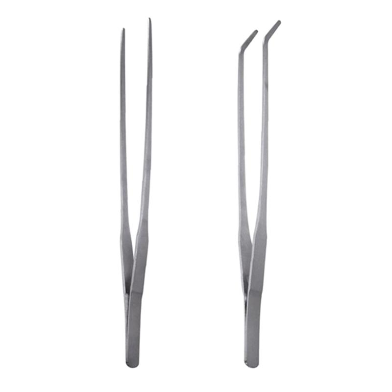 Stainless Steel Aquarium Tweezers Pliers Fish Tank Plant Aquascape Tools Clip
