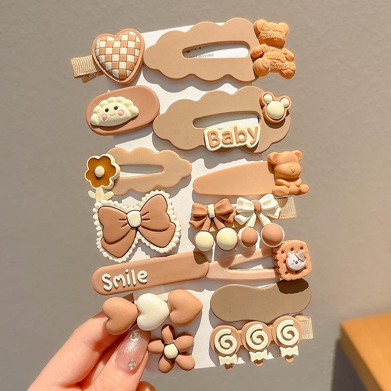 

2024 Красочные заколки-уточки для девочек - Милые заколки для боковых прядей и непослушных волос, Детские головные уборы