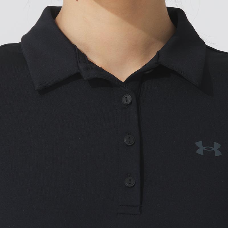 Under Armour Comfortable Breathable Round Neck Sports Polo Shirt Women tops 1390369-001