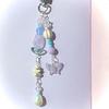 Unique Butterfly Phone Charm Fashionable Decorative Bead Keychain Lanyard Bag Pendant Accessory for Women Girls