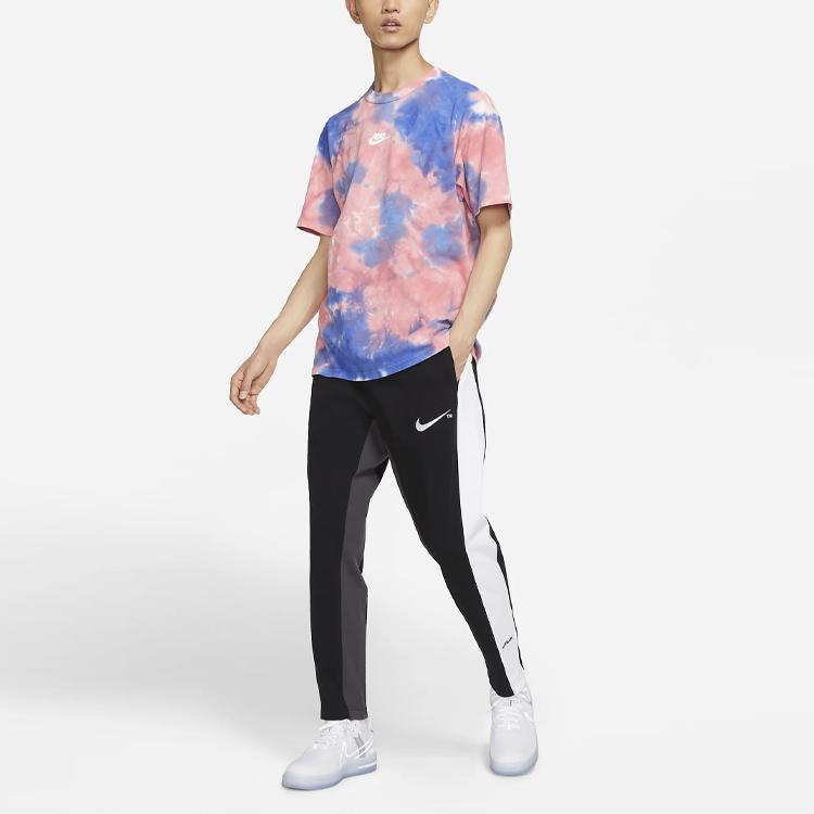 Nike Sportswear Swoosh Color-Block Knit Pants Men Bottoms Black DD5988-010