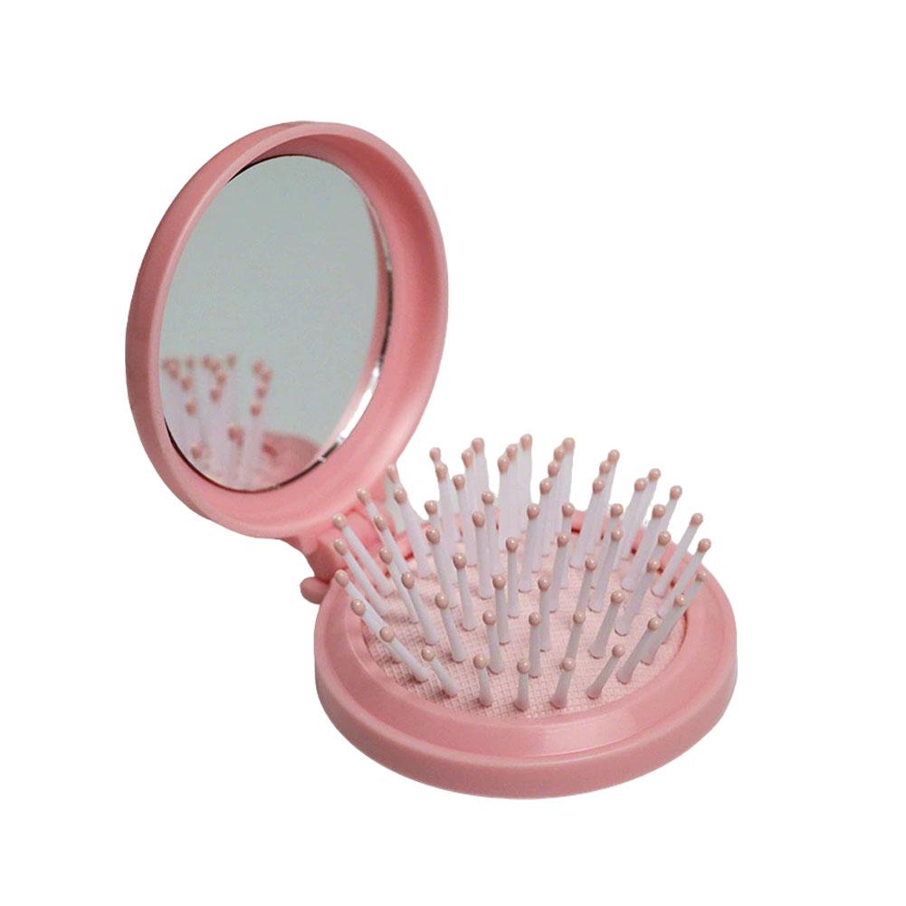 Folding Air Bag Comb With Mirror Mini Portable Travel Hair Brush Anti-static Styling Brush Head Massager Brush