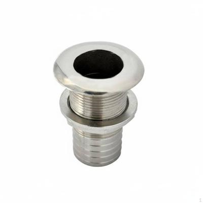 Stainless Steel ThruHull Fitting Yacht Bilge Drain Heavy Duty Boat Hull Water Outlet 1 1/2