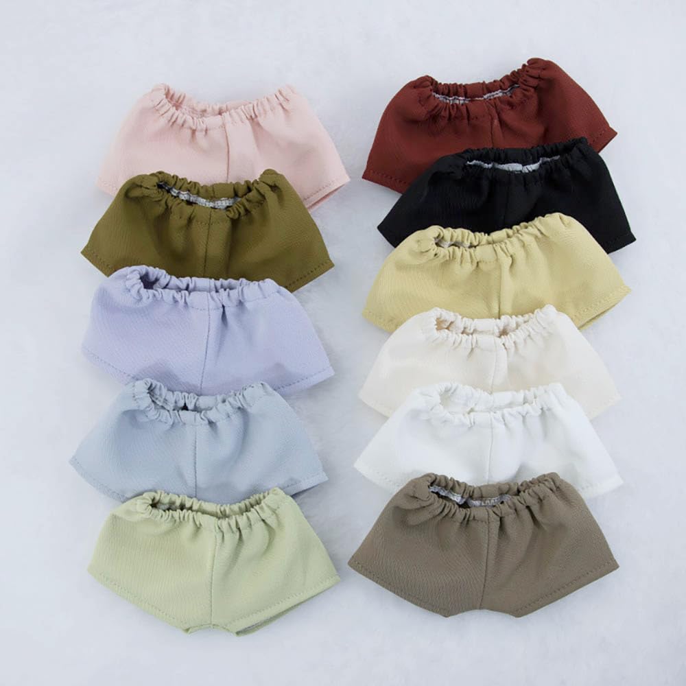 Niannyyhouse 10cm, 15cm, 20cm Plush Clothes, Solid Color PantsShorts, Cotton Doll Outfit, Dress-Up (a1, 15cm)