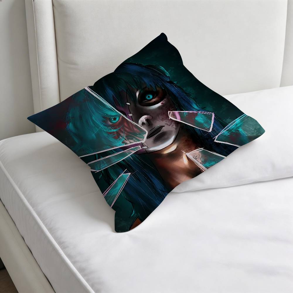 Game Sally Face Square Pillow Cover Decorative Throw Pillow Case for Sofa Couch Bed Home Car Living Room Decoration