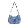 Denim Bag Women's Large Capacity Shoulder Bag Multi-Pocket Commuter Crossbody Bag