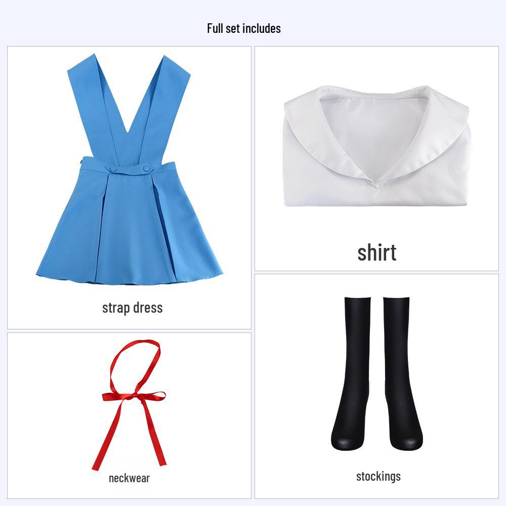 New Century Cosplay: Asuka Rei Ayanami School Uniform Skirt