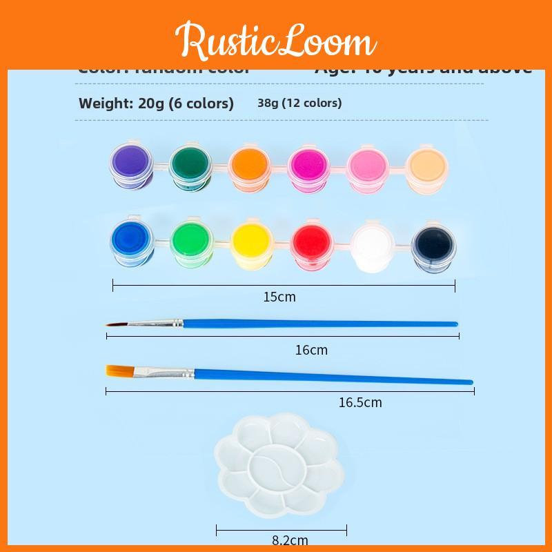 Kinder Kunstset mit 12 Acrylfarben für DIY-Wissenschaftsexperiment und kreatives Ausmalen