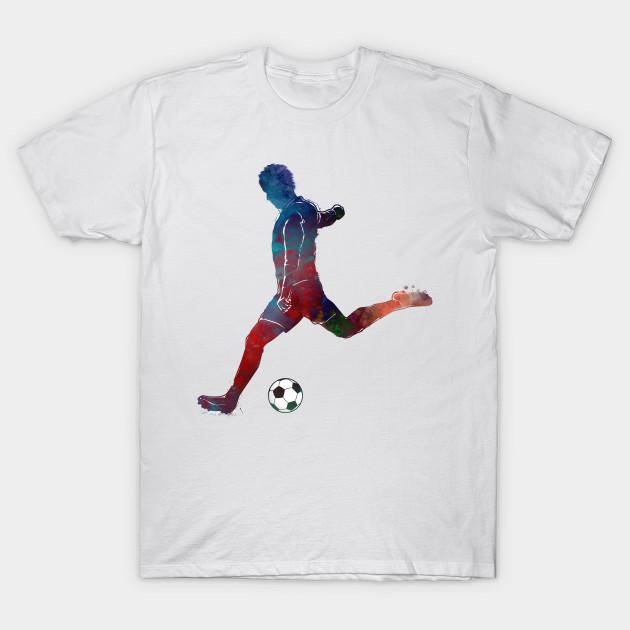 

Men Black Print T-shirt Football Player Sport Art #Football #Soccer No-Cut Transfer Paper Print Cotton Tshirt 4XL білий