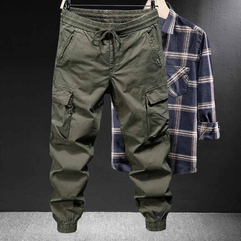 Men's Plus-Size Elastic Work Pants - Wear & Dirt Resistant, Cuffed Construction Overalls