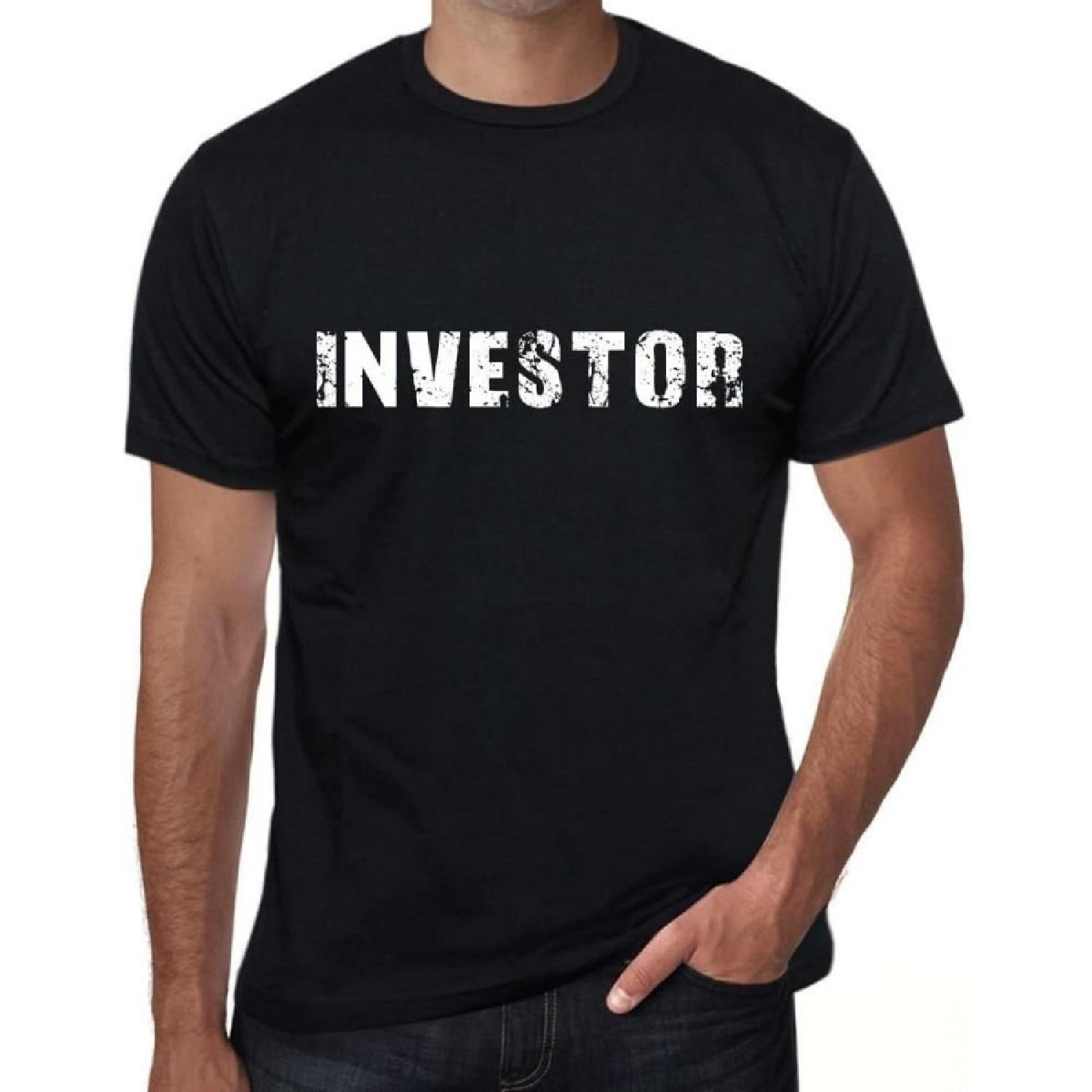

Men s Graphic T-Shirt Investor Eco-Friendly Limited Edition Short Sleeve Tee-Shirt Vintage Birthday Gift Novelty Deep Black XL XXXXXL різнокольоровий