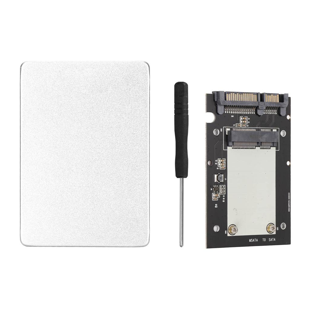Aluminum Alloy SSD Adapter Enclosure 6Gbps Date Transmission Ultra Thin MSATA TO SATA3.0 Hard Disk Adapter Card for