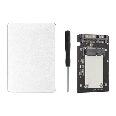 Aluminum Alloy SSD Adapter Enclosure 6Gbps Date Transmission Ultra Thin MSATA TO SATA3.0 Hard Disk Adapter Card for