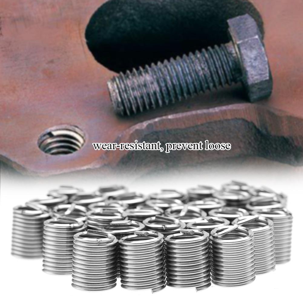 50pcs M10 Stainless Steel SS304 Coiled Wire Helical Screw Thread Inserts ((M10*1.5*2 D)
