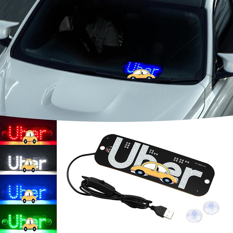 Led Signal Light Taxi Signal Lamp For Lyft Logo Light Usb Led Cab Panel Indicator Lights Signal Lamp Auto Decoration Lamp
