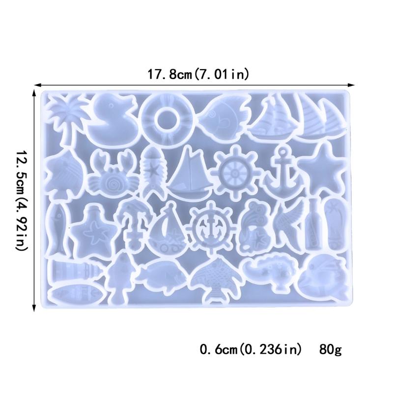 Resin Shaker Filling Mold,Silicone Fish Mold Epoxy Resin Mold Filler Quicksand Casting Filling Mold for Jewelry Making