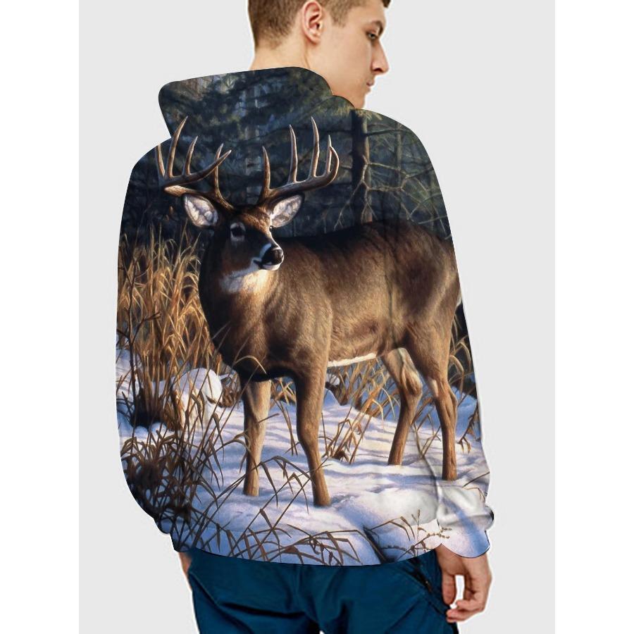 Baum 3D gedruckt Herren Hoodie Casual Muster Trendy Sportswear Herbst Winter Tasche Pullover Lange Ärmel