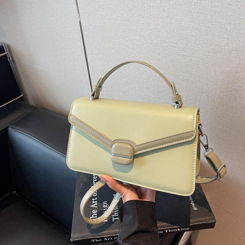 

Темпераментная большая вместимость осень новая通勤 премиальная текстура кроссбоди плечо подмышка женская маленькая квадратная сумка зелёный