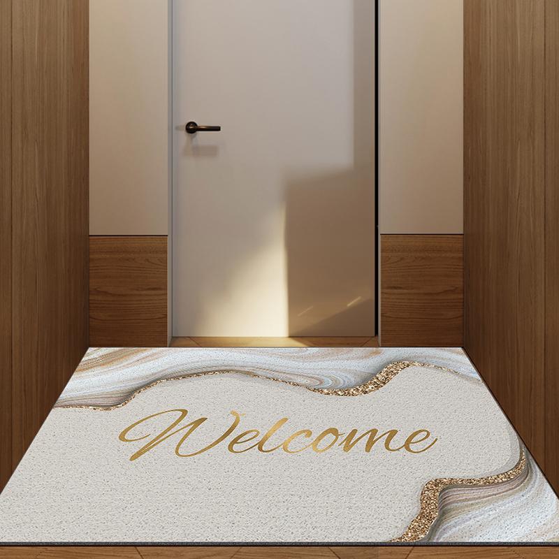 European Style Entrance Door Mat Carpet Living Room Mat PVC Anti-slip Mat Freely Cutting Home Door Mat Custom Hallway Mat Carpet